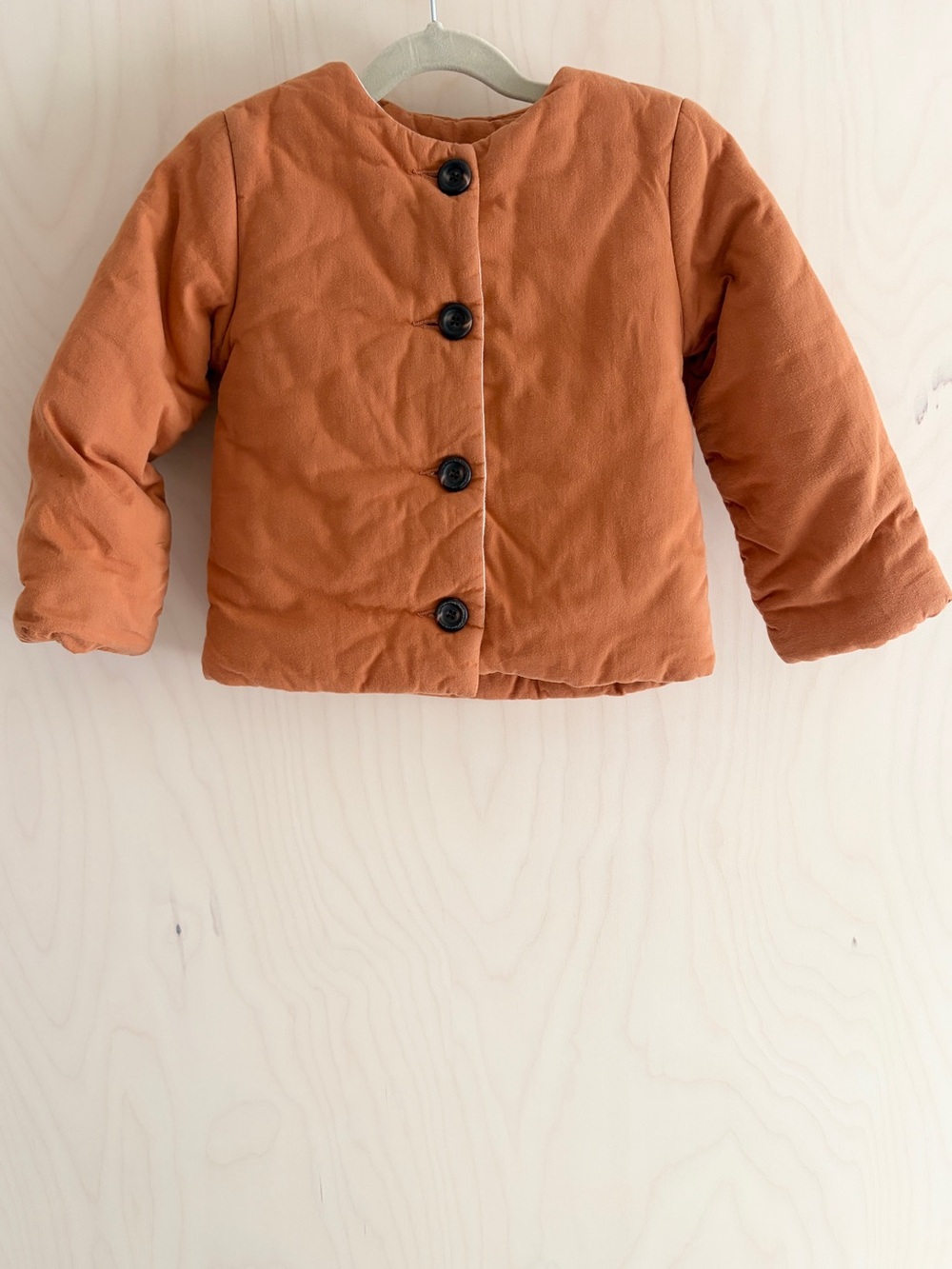 Cute Orange Cotton Quilted Coat size 18-24 months Halloween Pumpkin Costume!